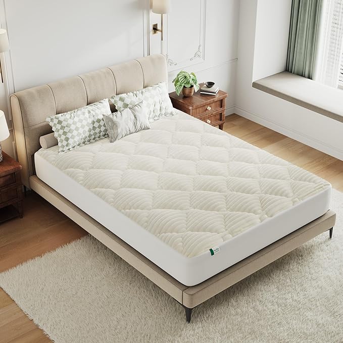 Novilla Fleece Mattress Topper Twin, Warm Sherpa Mattress Pad, Cloud-Like Soft Bed Cover for Winter, Deep Pocket fits up to 21", Machine Washable