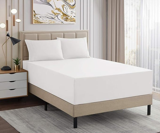 1500 Supreme Collection Extra Deep Pocket Sheets Set - Luxury Soft Bed Sheets, Wrinkle Free, Bedding, Over 40 Colors, 21 inch Extra Deep Pocket, King, Ivory
