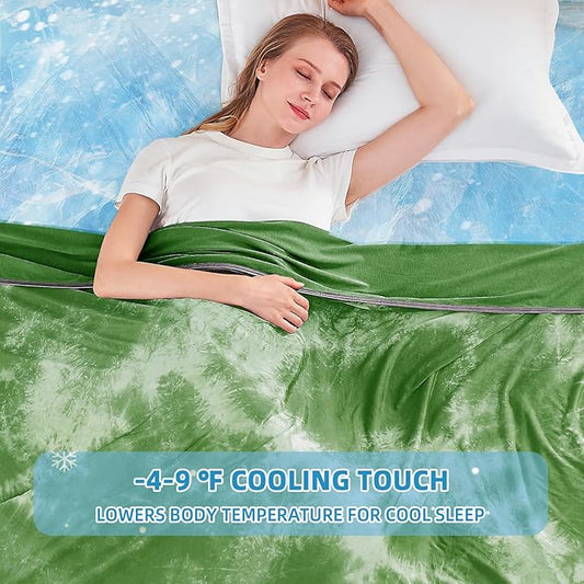 inhand Cooling Throw Blanket (50"x60"), Cooling Blankets for Hot Sleepers, Absorbs Heat to Keep Adults Cool for Summer Nights Sweats, Thin Cold Lightweight Blanket for Couch Bed, All Season Use
