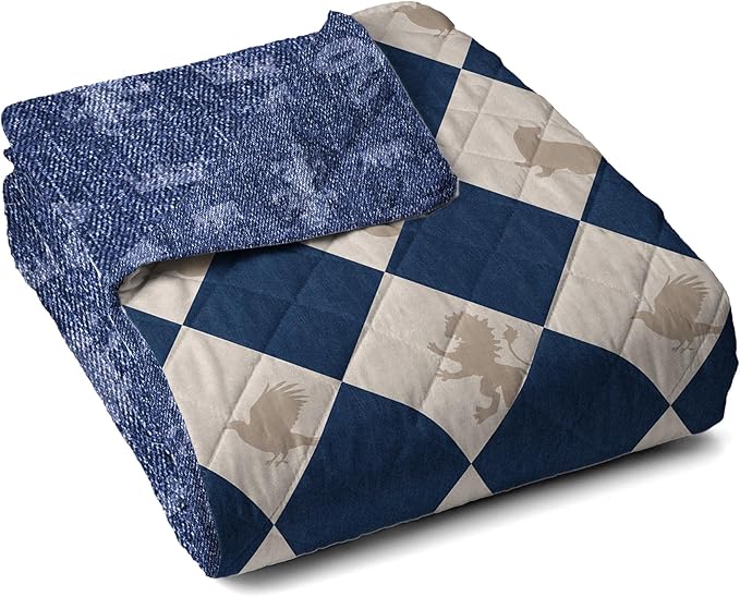 Harry Potter Herald Call Twin Quilted Throw Blanket Adults Boys Girls, Soft Lightweight Bedding for Bed, or Couch, 60 x 90 inches