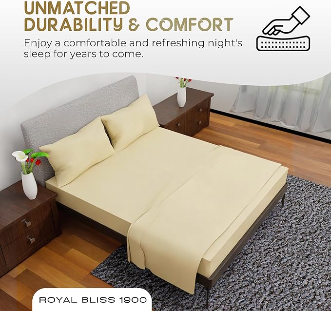 California King Sheet Sets – 4Pcs Cal King Bedding Set, Deep Pocket, Double Brushed Microfiber, Fade Resistant, Soft & Breathable Bed Sheets for Ultimate Comfort(Tan)