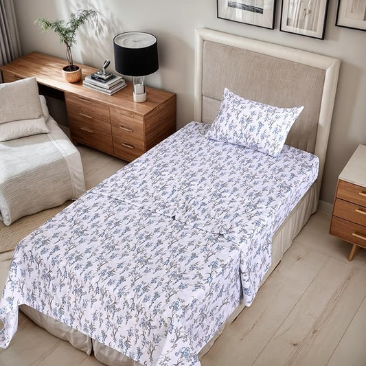 RUVANTI 100% Organic Cotton Sheets Twin XL, Percale Weave, GOTS Certified, 3-Piece Set, Deep Pocket 15", Crisp & Breathable, Soft Durable Bedding, Sábanas Algodón Orgánico – Deluxe