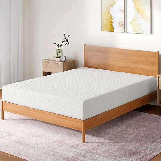 Signature Design by Ashley Twin Size Chime 10 Inch Medium Firm Memory Foam Mattress with Green Tea & Charcoal Gel for Pressure Relief, Fiberglass Free, Mattress In A Box