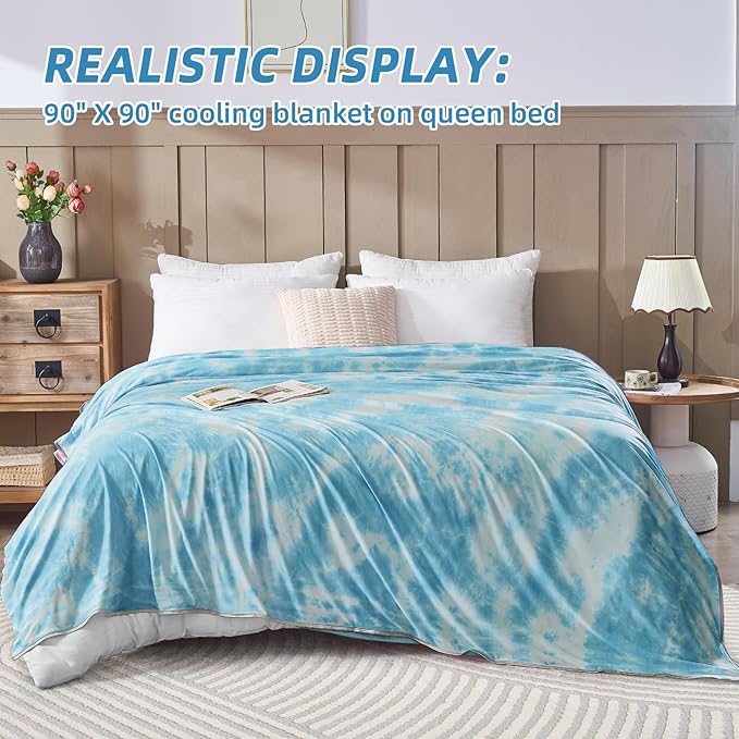 inhand Cooling Blanket King Size (90"x108"), Cooling Blankets for Hot Sleepers, Absorbs Heat to Keep Adults Cool for Summer Nights Sweats, Thin Cold Lightweight Blanket for Couch Bed, All Season Use