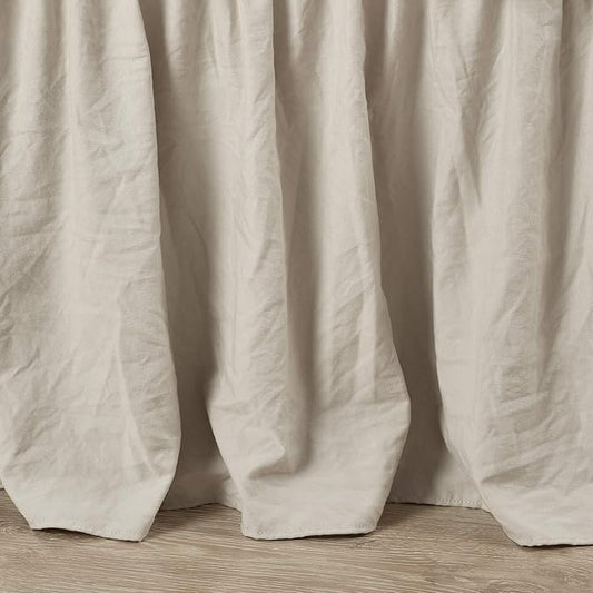 Lush Decor Ruched Ruffle Elastic Easy Wrap Around Bed Skirt Single Twin/Twin XL/Full Neutral - Twin Bed Skirt - Dust Ruffle - Tan Bedskirts