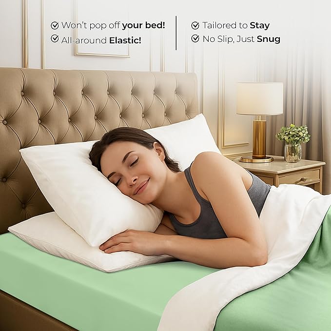 Utopia Bedding Queen Fitted Sheet - Bottom Sheet - Deep Pocket - Soft Microfiber - Shrinkage and Fade Resistant - Easy Care -1 Fitted Sheet Only (Sage Green)