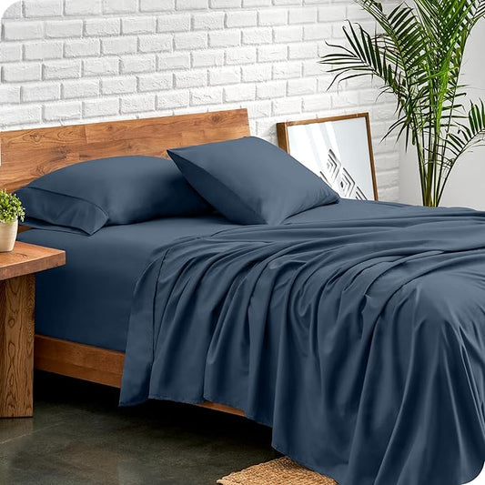 Bare Home Twin Sheet Set - 1800 Ultra-Soft Microfiber Twin Bed Sheets - Double Brushed - Deep Pockets - Easy Fit - 3 Piece Set - Bedding Sheets & Pillowcases (Twin, Bering Sea)