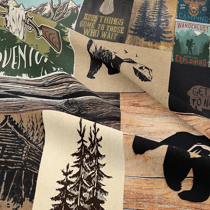NINENINE Deer Bedding Camo Comforter Set Twin Bedding Set for Boys Hunting Bedding Set for Kids,Western Rustic Geometric Bedding with 1 Pillowcase