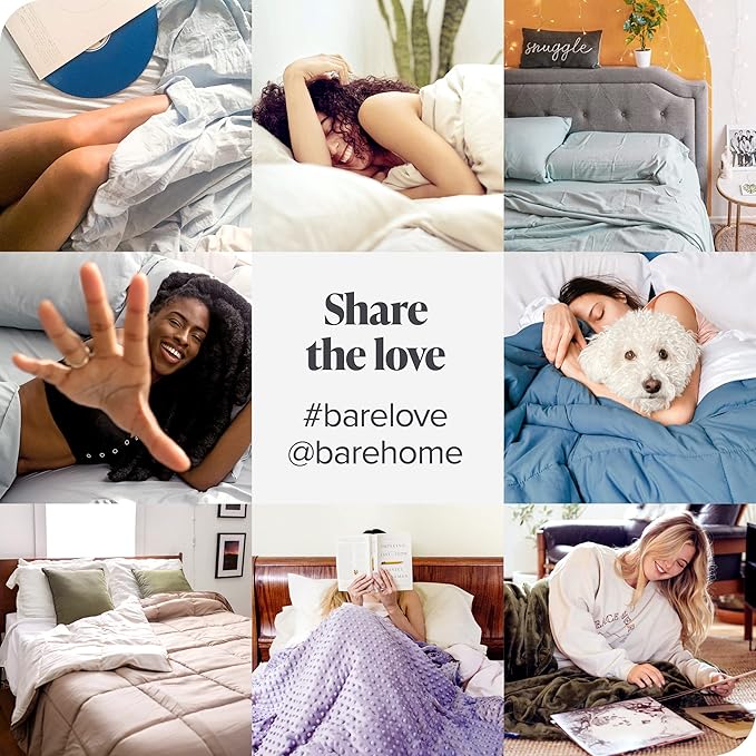 Bare Home Bedding Duvet Cover Oversized King Size - Premium 1800 Super SoftCollection - Lightweight, Duvet Cover - Soft Textured Bedding (Oversized King, Heathered Pewter)