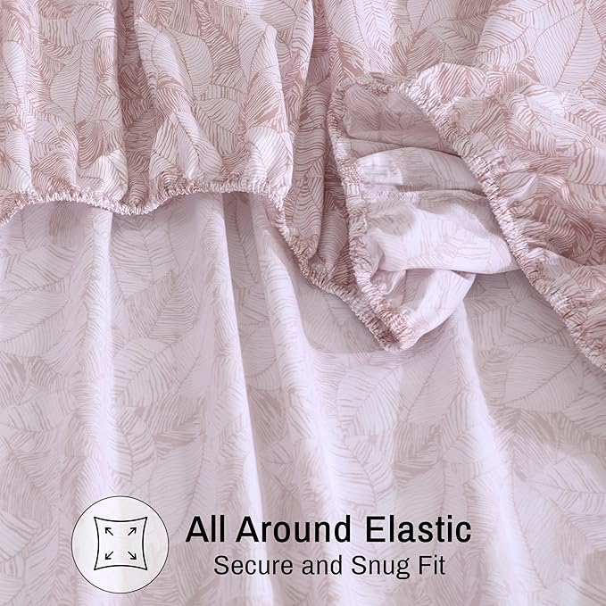 ZOYER 100% Cotton Sheets – Twin XL Size Percale Bedding, Cooling & Breathable, Durable with a Crisp, Soft & Comfortable Feel, 16" Deep Pocket, 3-Piece Set, Negative Print