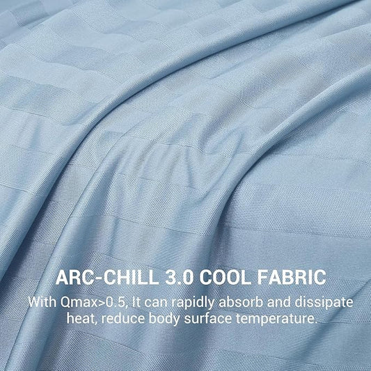Elegear Revolutionary Cooling Blanket Queen, Absorbs Heat to Keep Body Cool for Night Sweats, Double Sided Arc-Chill3.0 Cooling Fiber Q-Max>0.5, Lightweight Summer Cold Blankets for Sleeping 79“ x 86”