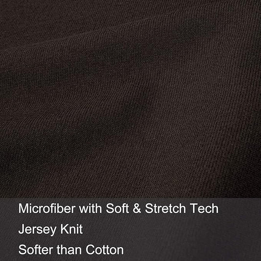 2-Pack Stretch Pillow Cases - Jersey Knit & Ultra Soft Envelope Closure Pillowcases T-Shirt Like Microfiber Blend - Suitable for 20x36/20x40 King Size Set of 2, Brown