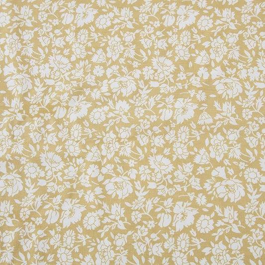 Laura Ashley - King Sheets, Cotton Percale Bedding Set, Lightweight & Breathable Home Decor, Oeko-Tex Certified (Heirloom Ditzy Gold, King)