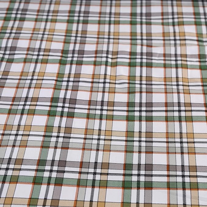 SDIII 3PCS Green Gingham Queen Comforter Set 100% Washed Microfiber Lightweight Green Gingham Bedding Queen Farmhouse Shabby Chic Checkered All Season