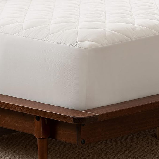 Serta Simply Clean Triple Action Mattress Pad, Waterproof Mattress Pad, Ultra Soft and Stain-Resistant Mattress Pad, Machine Washable, King, White