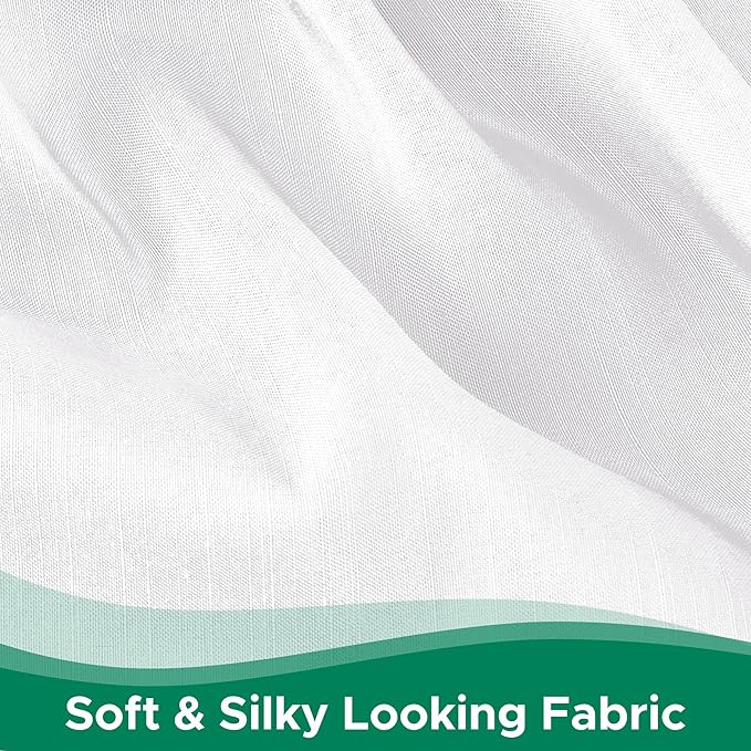 Biscaynebay Wrap Around Bed Skirts for Full & Full XL Beds Extra Short Drop of 9", White Elastic Dust Ruffles Easy Fit Wrinkle and Fade Resistant Silky Luxurious Fabric Solid Machine Washable