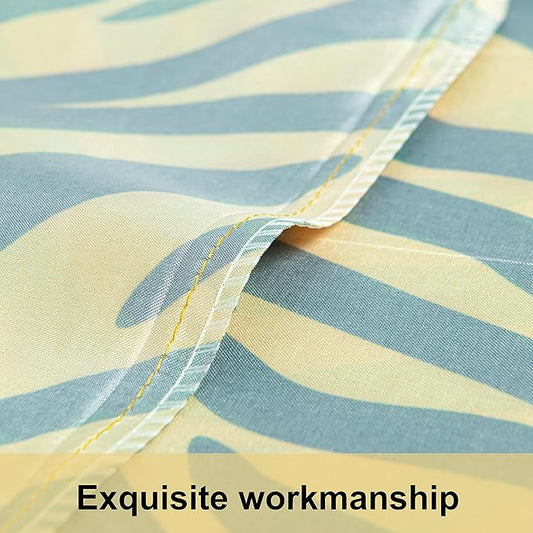 NTBAY 2 Pack Satin Queen Pillowcases for Hair and Skin, Luxurious and Silky Zebra Printed Pillow Cases with Envelope Closure, 20x30 Inches, Yellow and Black