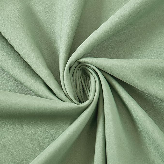 MILVOWOC 2Pcs Brushed Microfiber King Pillowcases - 20 x 36 Inch, Sage Green Pillow Case Set Non Slip Envelope Pillow Cover with Moisture Absorption and Anti-Wrinkle