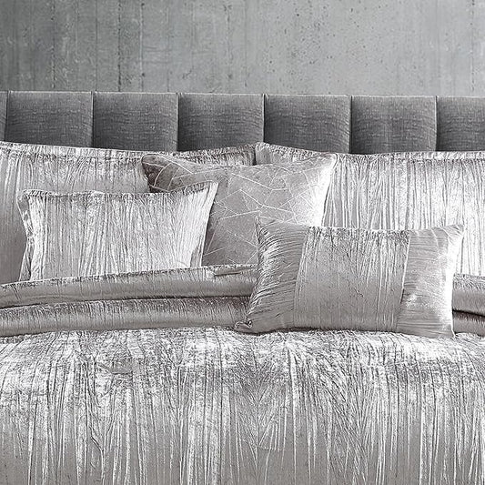 Riverbrook Home Turin Comforter Set, Queen, Silver, 7-Piece Set