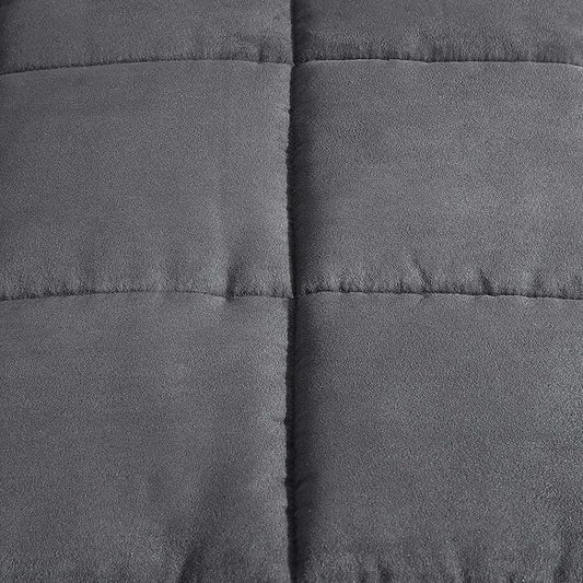 Eddie Bauer - Queen Comforter Set, Microsuede Bedding with Soft Plush Faux Shearling Reverse, 3 Piece Bed Set with Matching Pillowcases (Cabin Plaid Grey)