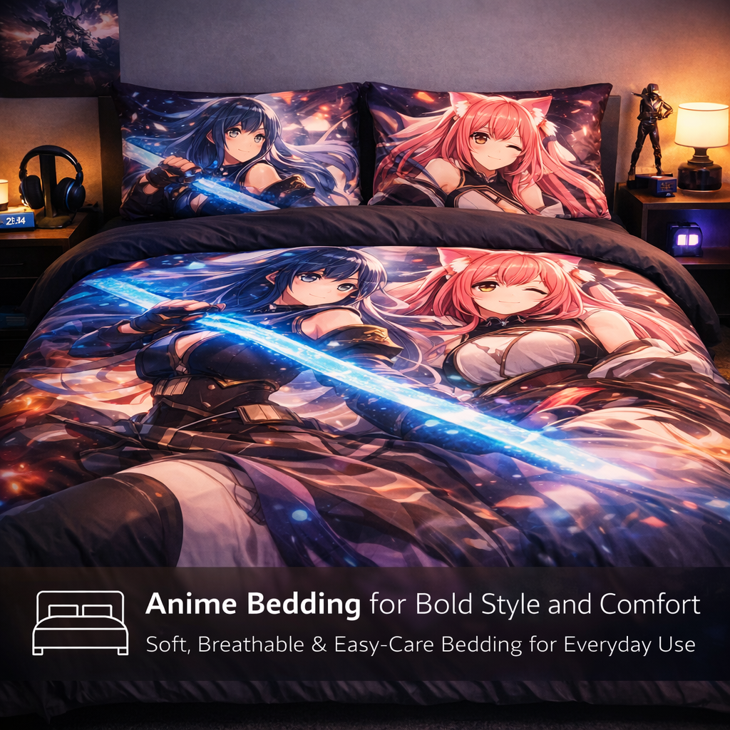anime bedding soft breathable comforter set twin full queen anime bedroom stylish bedding