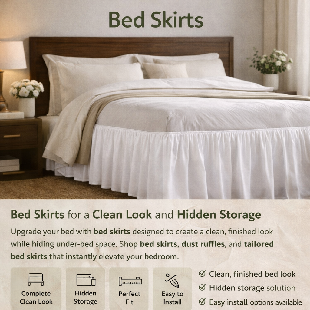bed skirts tailored dust ruffle adjustable bed skirt queen king bedroom clean look