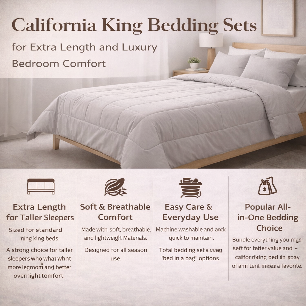 California King Bedding Sets | Soft Comforter Sets & Bed in a Bag