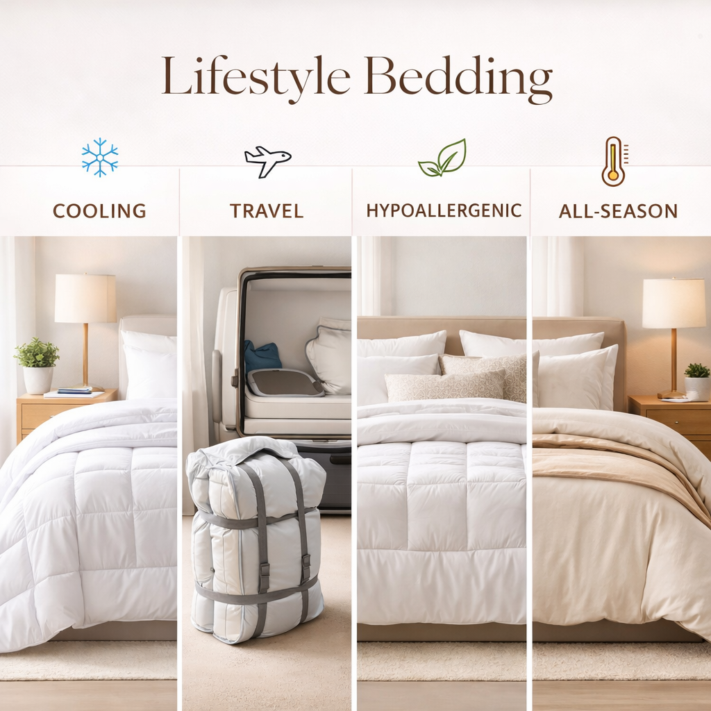 modern lifestyle bedding cooling travel hypoallergenic all season comfort bedroom