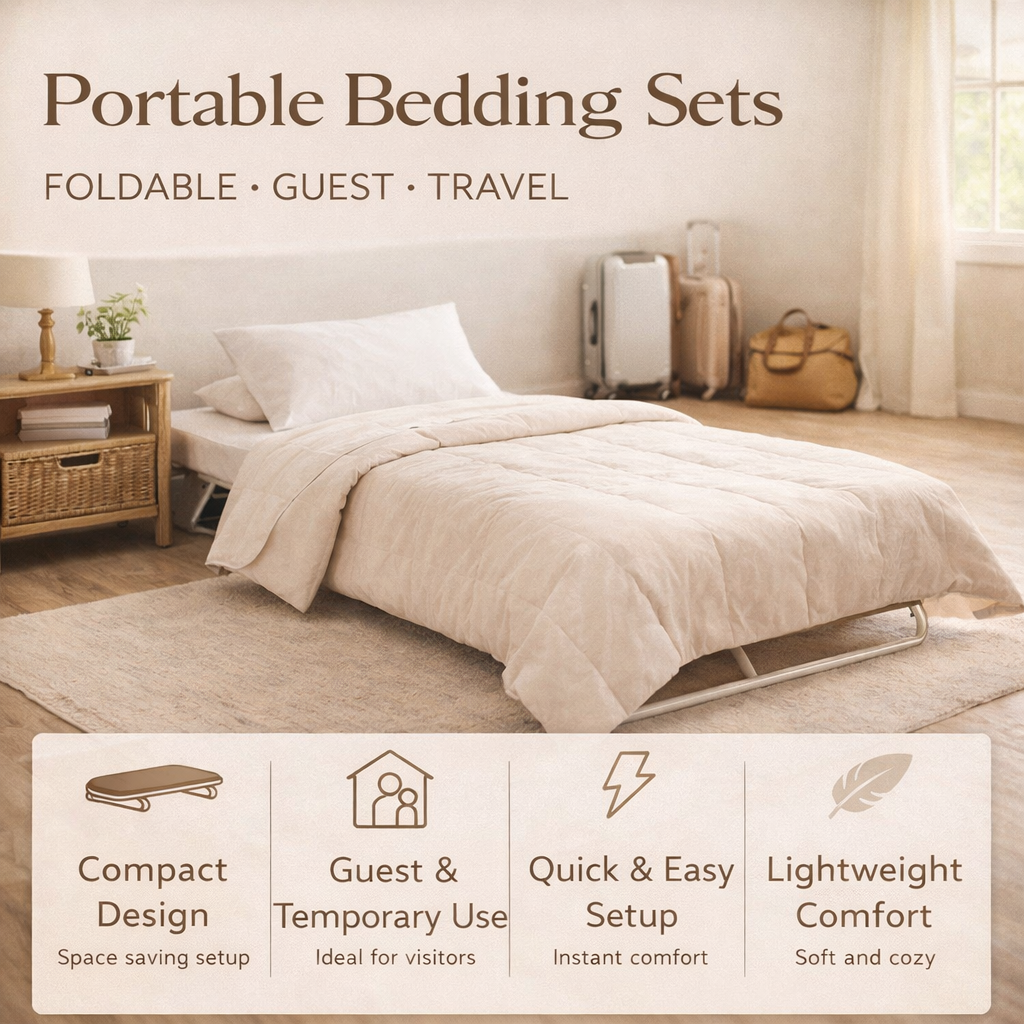 portable bedding foldable guest bedding compact bedding travel bedding cozy lightweight bedding set
