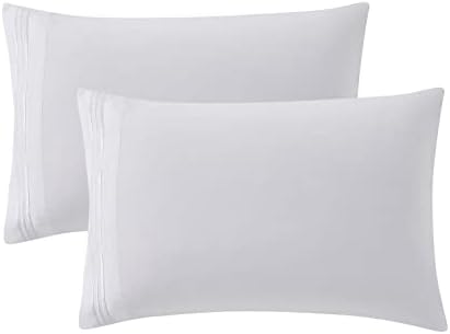 Clara Clark Bed Sheets, Premier 1800 Series 4 Piece Bed Sheet Set, Deep Pocket, Wrinkle, Fade, Stain Resistant, Luxury Soft Bedding Sheets & Pillowcases, Twin-XL, White