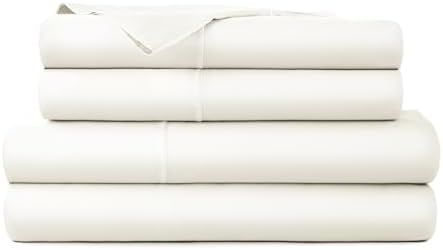 Whisper Organics 100% Organic Cotton Bed Sheets with Deep Pocket 4 Pc. Set