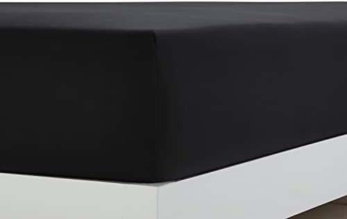 Clara Clark Bed Sheets, Premier 1800 Series 4 Piece Bed Sheet Set, Deep Pocket, Wrinkle, Fade, Stain Resistant, Luxury Soft Bedding Sheets & Pillowcases, Full, Black