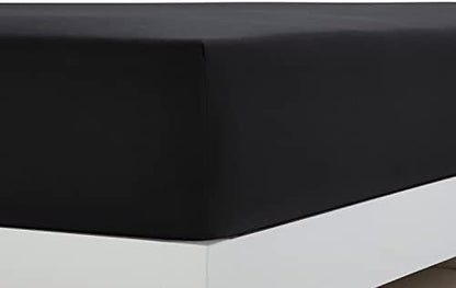 Clara Clark Bed Sheets, Premier 1800 Series 4 Piece Bed Sheet Set, Deep Pocket, Wrinkle, Fade, Stain Resistant, Luxury Soft Bedding Sheets & Pillowcases, Full, Black