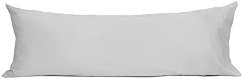 Sunflower Body Pillowcase Cotton Long Pillow Cover 1 Pack, Ash