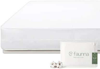 FAUNNA 100% Cotton Bed Bug Dust Mite Mattress Protector Cover Full 12 Deep