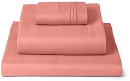 Mellanni Iconic 3-Piece, Ultra Soft Sheet Set (Twin, Coral)