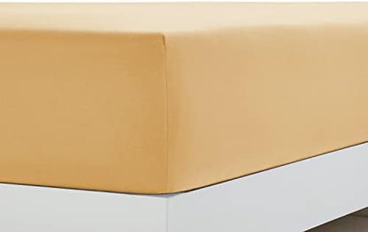 Clara Clark 4Piece California King Bed Sheets Set, Deep Pocket, Microfiber, Camel Gold