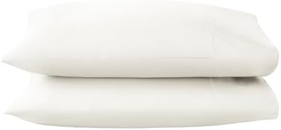 100% Organic Cotton Pillow Cases Standard Size Set of 2-100% Cotton Pillowcases GOTS Certified 300 Thread Count - Naturally Cooling Comfortable Breathable & Soft Pillow Cases (Natural, Standard)