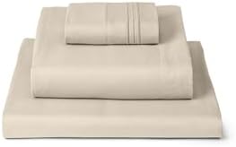 Mellanni Iconic 3-Piece, Ultra Soft Sheet Set (Twin XL, Beige)