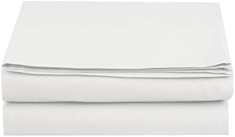 Elegant Comfort Premium Hotel Quality 1-Piece Flat Sheet, Luxury and Softest 1500 Premium Hotel Quality Microfiber Bedding Flat Sheet, Wrinkle-Free, Stain-Resistant, Twin/Twin XL, White
