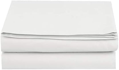 Elegant Comfort Premium Hotel Quality 1-Piece Flat Sheet, Luxury and Softest 1500 Premium Hotel Quality Microfiber Bedding Flat Sheet, Wrinkle-Free, Stain-Resistant, Twin/Twin XL, White