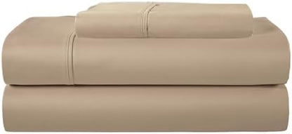 Twin Bed Sheets Set, 400 Thread Count, Luxury Cotton Sheets Twin - Taupe