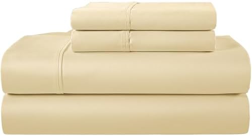 Luxury Full Sheet Set, 400 Thread Count Sheets Full Size Bed Set - Ivory