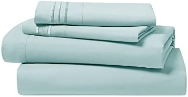 Clara Clark 1800 Premier Series 4pc Bed Sheet Set - King, Light Blue Aqua