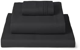 Mellanni Iconic 3-Piece, Ultra Soft Sheet Set (Twin, Black)
