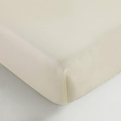 Sijo AiryWeight Tencel Sheet Set, 100% Lyocell Derived from Eucalyptus, Buttery Soft, Architectural Digest Best Cooling Sheets Winner, 1 Top Sheet Only (Cream, Full/Queen)