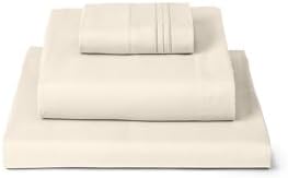 Mellanni Iconic 3-Piece, Ultra Soft Sheet Set (Twin, Golden Ivory)