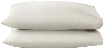 100% Organic Cotton Pillow Cases Standard Size Set of 2-100% Cotton Pillowcases GOTS Certified 300 Thread Count - Naturally Cooling Comfortable Breathable & Soft Pillow Cases (Pewter, Standard)