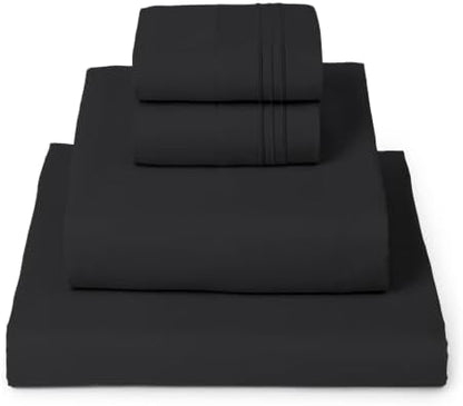 Mellanni Iconic 4-Piece, Ultra Soft Sheet Set (Queen, Black)