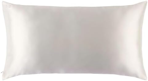slip King Pure Silk Pillow Case - 100% Pure 22 Momme Mulberry Silk - King Size Standard Pillow Case -Anti-BedHead, Anti-Sleep Crease, White (20" x 36")